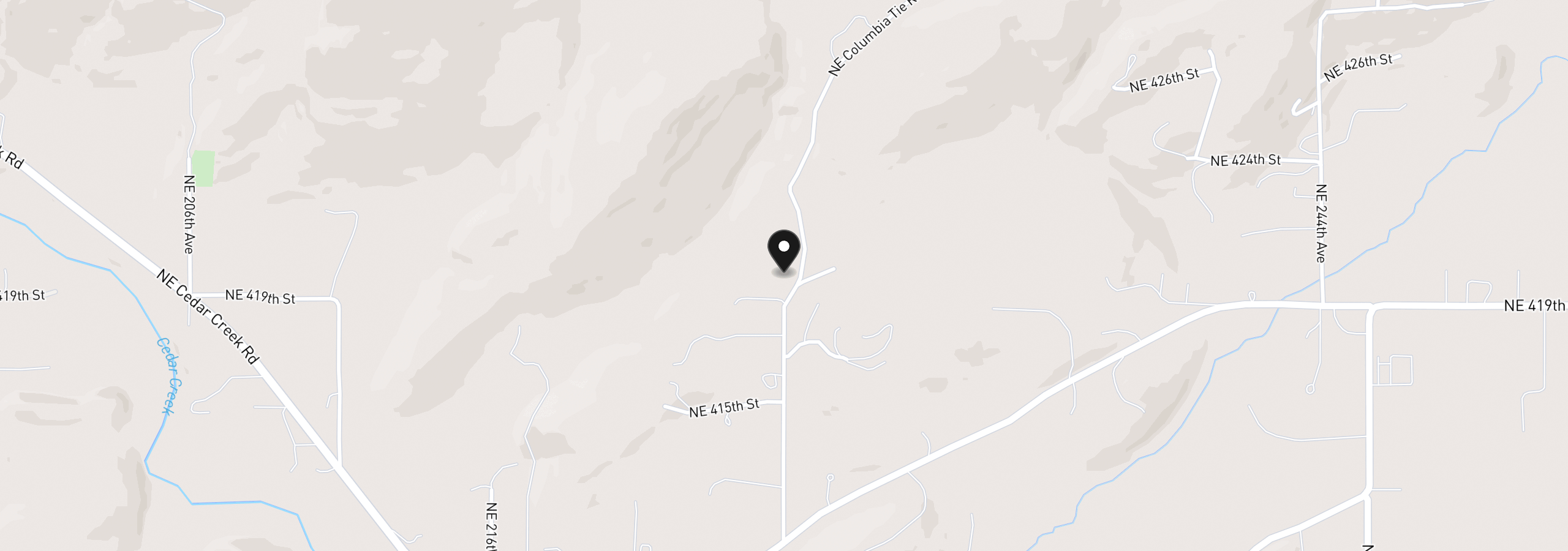 Map showing the location of 43317 NE Columbia Tie Rd, Amboy, Wa 98601