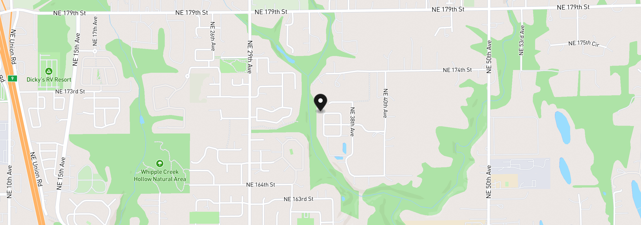 Map showing the location of 16914 NE 35th Ave, Vancouver, Wa 98686