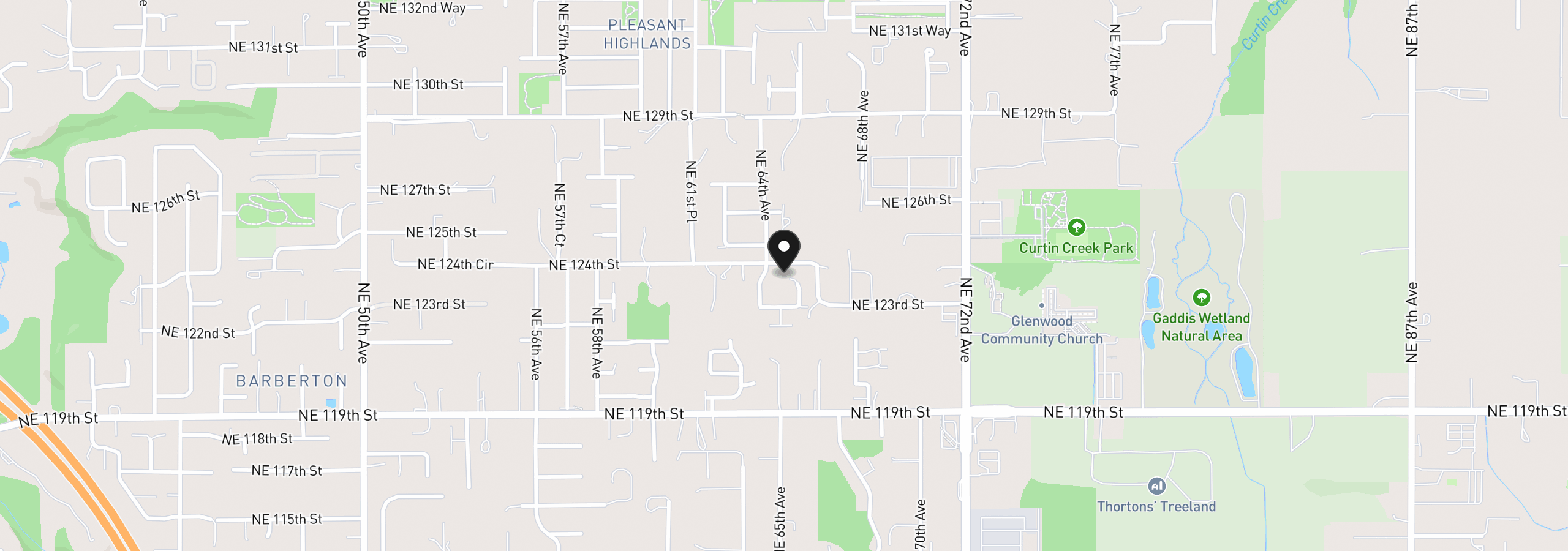 Map showing the location of 12310 NE 66th Ct, Vancouver, Wa 98686