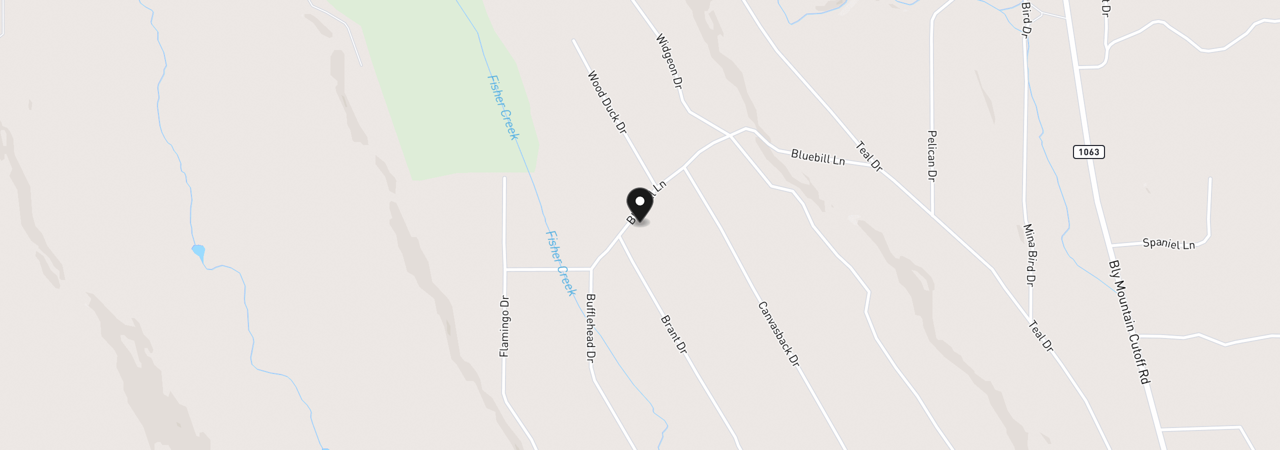 Map showing the location of Bluebill Lane Lot 3, Bonanza, OR 97623