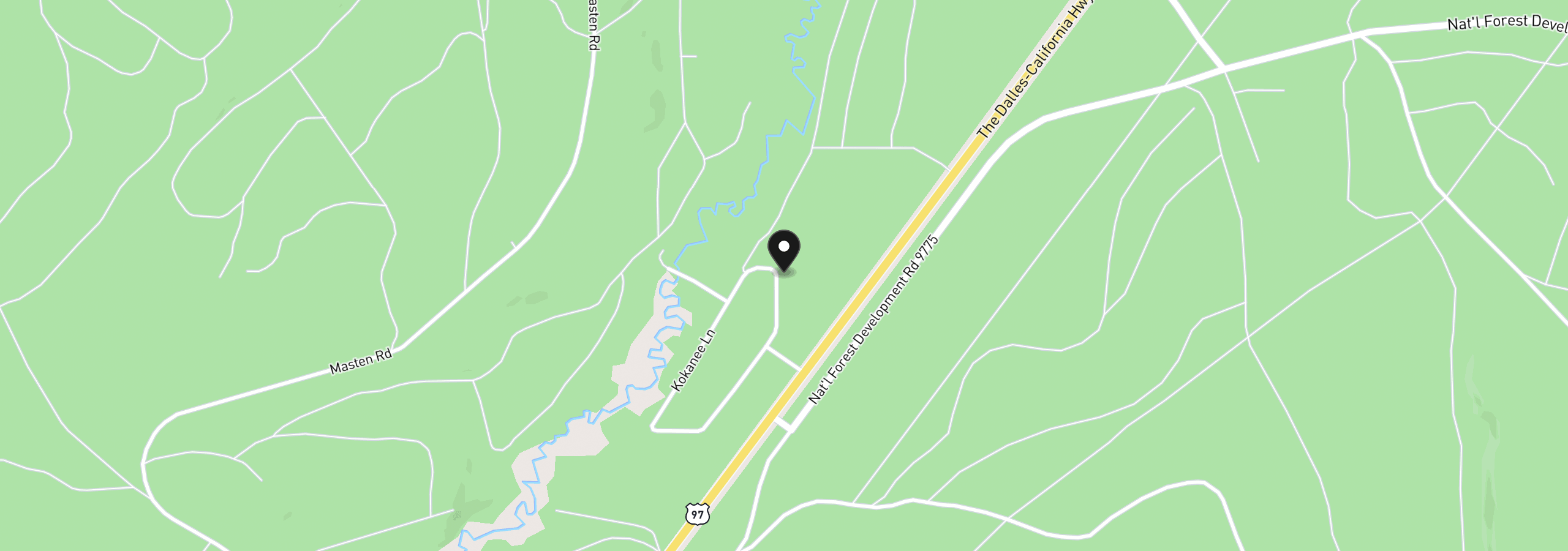 Map showing the location of 140643 Kamloop Ln, Gilchrist, OR 97737