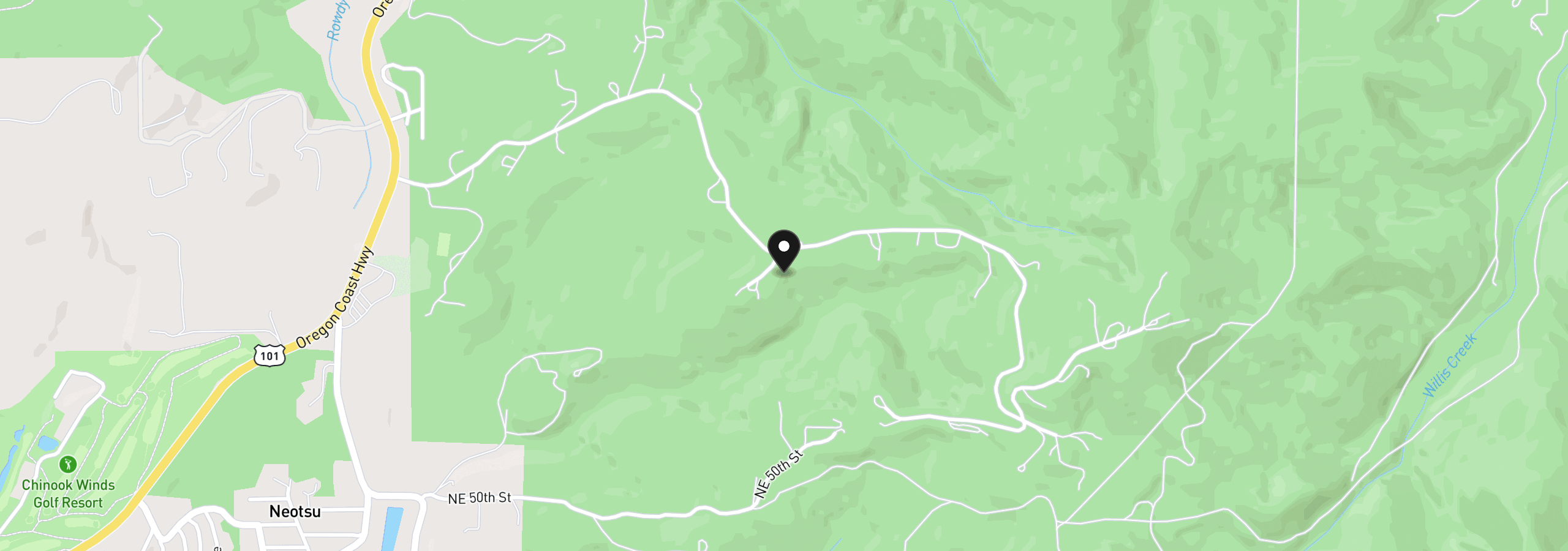 Map showing the location of NE Viewcrest Ct Tl 900, Otis, OR 97368