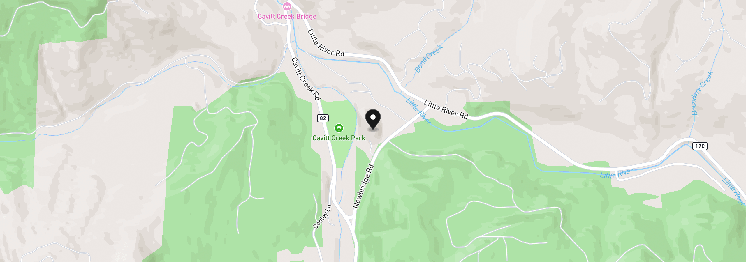 Map showing the location of 400 Newbridge Rd, Glide, OR 97443