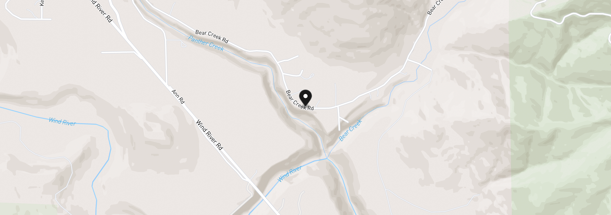 Map showing the location of Bear Creek Rd, Carson, Wa 98610