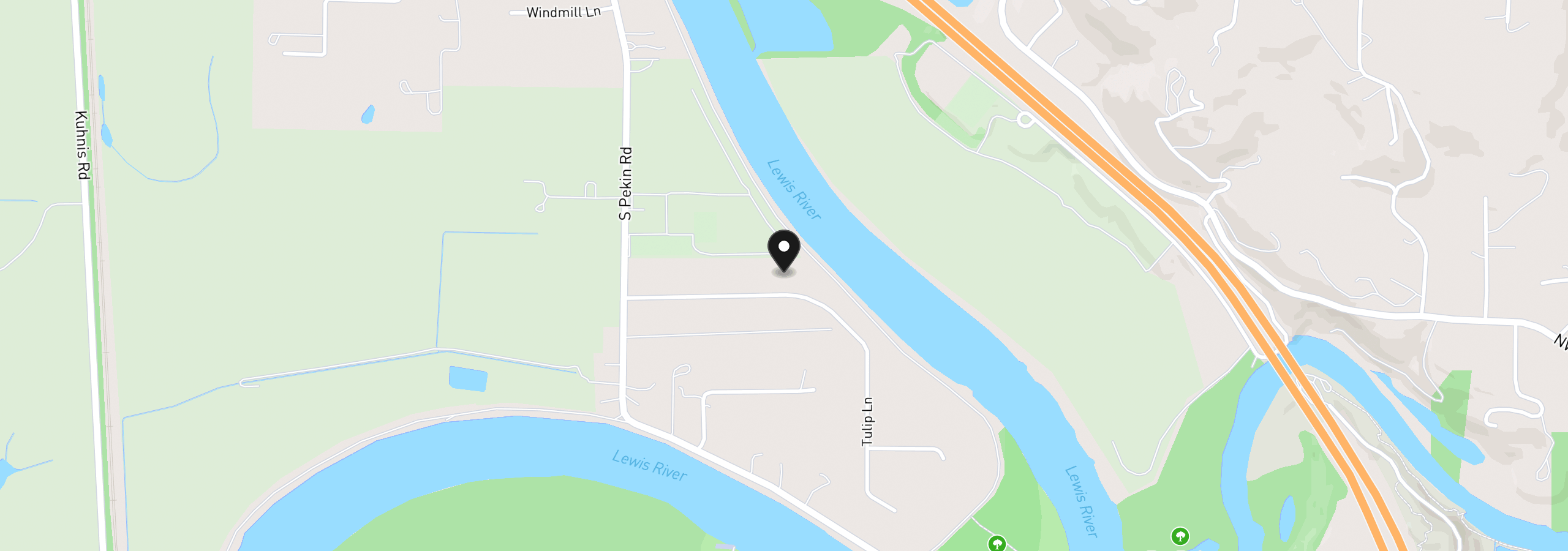 Map showing the location of 370 Tulip Ln, Woodland, Wa 98674