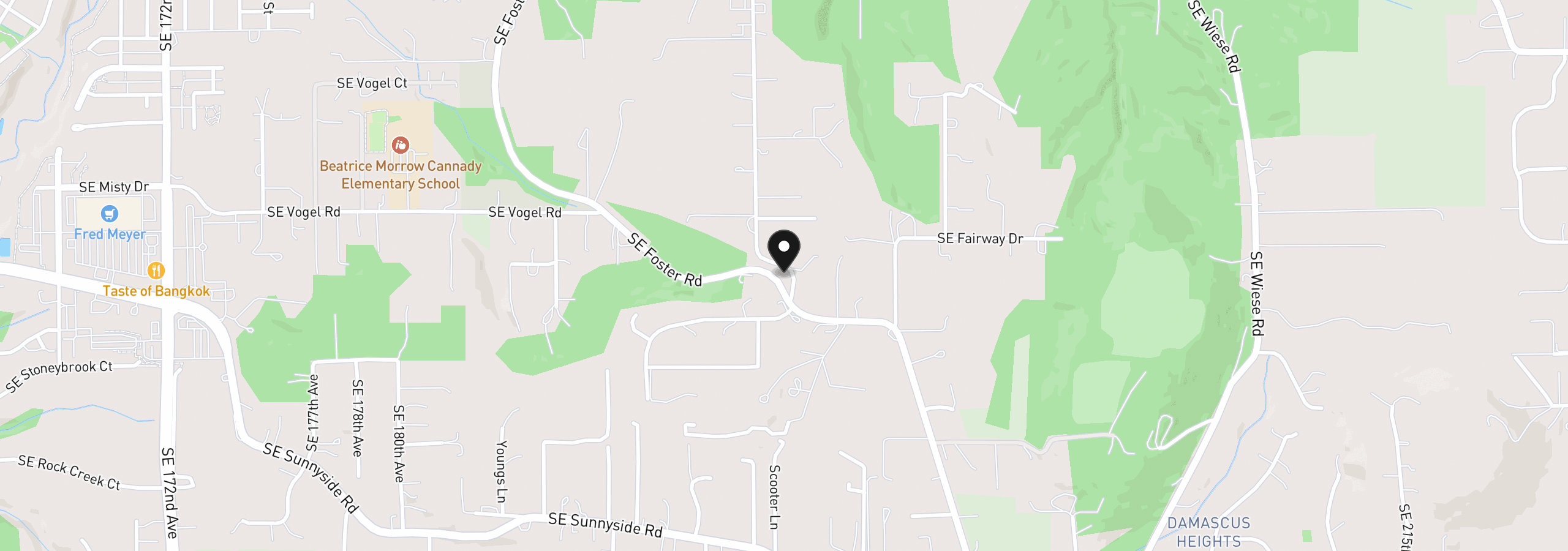Map showing the location of 13135 SE Winston Rd, Damascus, OR 97089