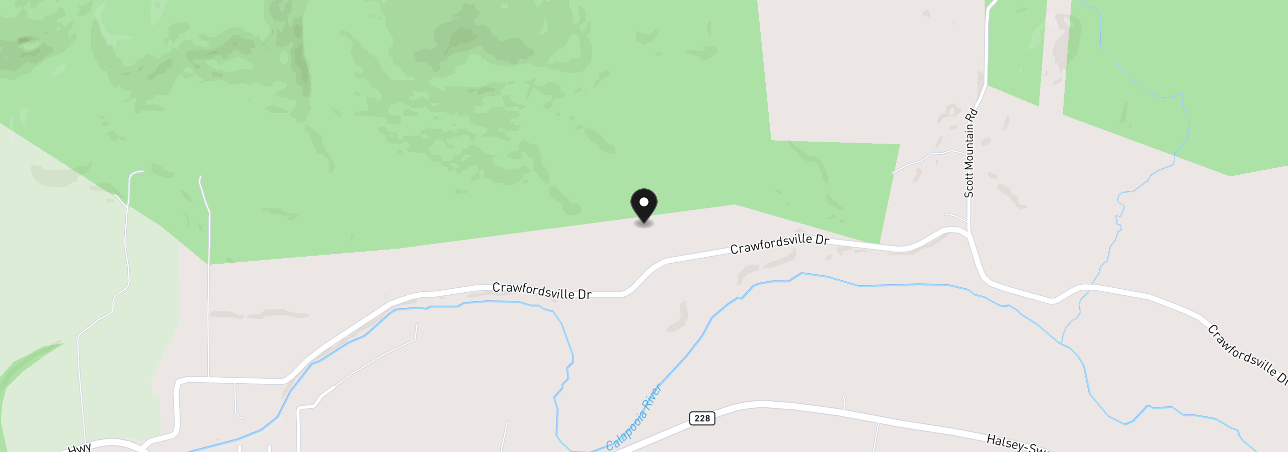 Map showing the location of 38835 Crawfordsville dr, Sweet Home, OR 97386