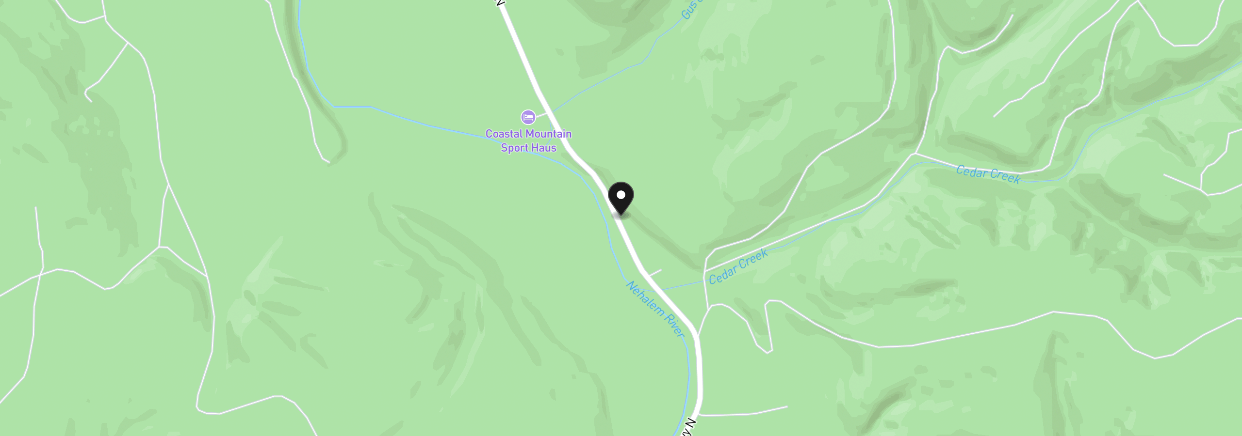 Map showing the location of 66598 Nehalem Hwy, Vernonia, OR 97064