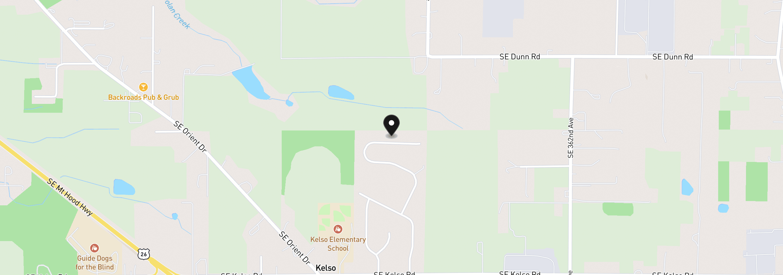 Map showing the location of 13521 SE Le Ann Ct, Boring, OR 97009