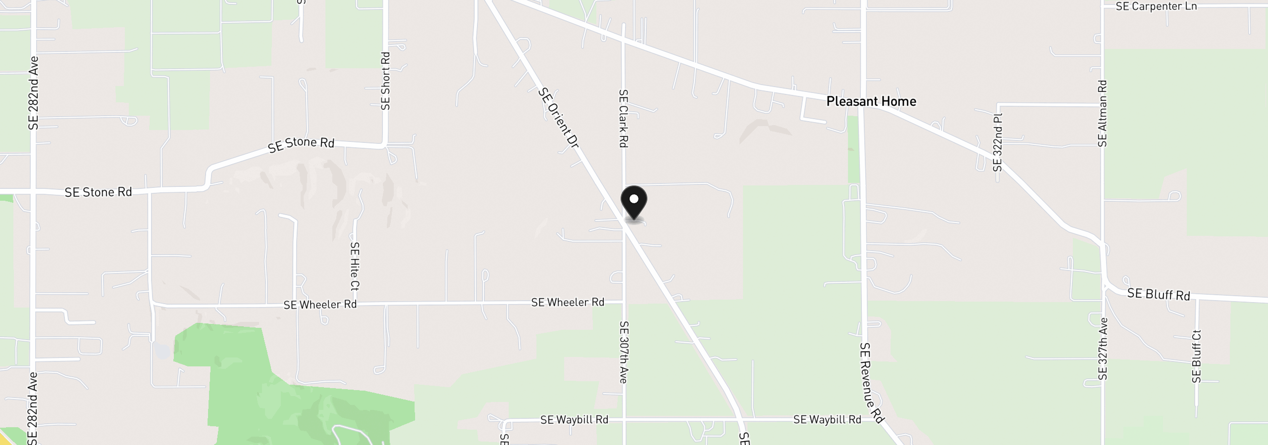 Map showing the location of 8600 SE 307th Ave, Gresham, OR 97080