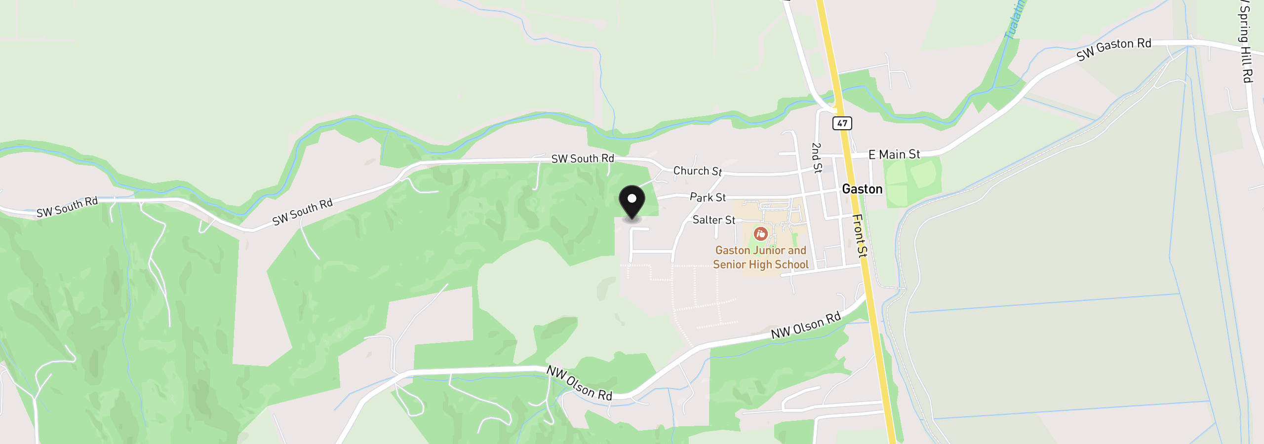 Map showing the location of 439 Vista Ridge Ct, Gaston, OR 97119