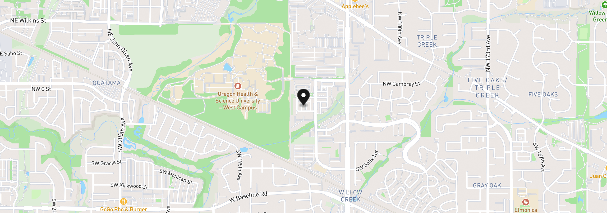 Map showing the location of 10517 NE Summer Falls St, Hillsboro, OR 97006