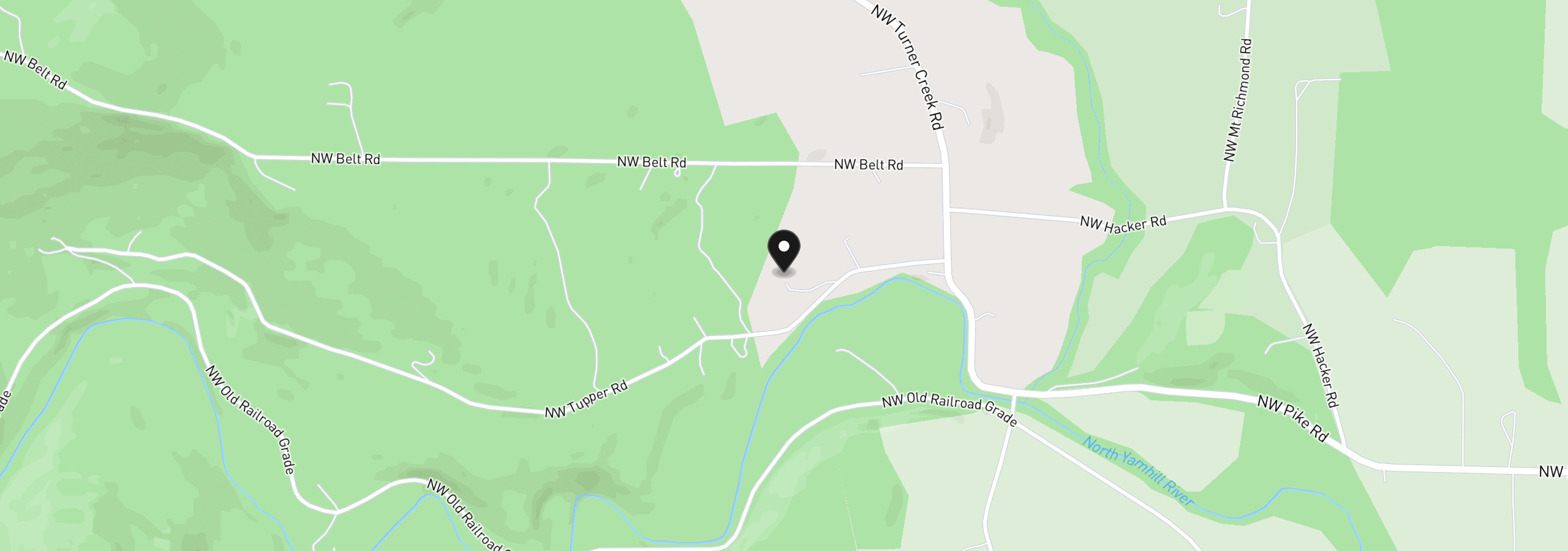 Map showing the location of 14710 NW Tupper Rd, Yamhill, OR 97148