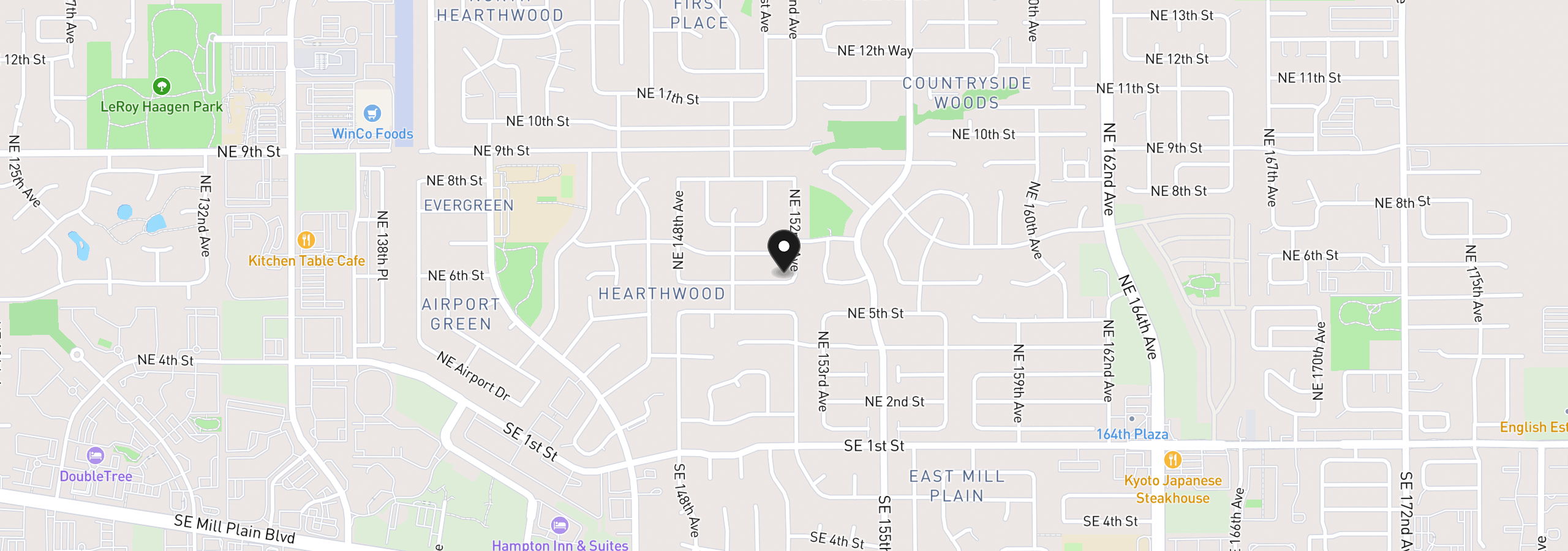 Map showing the location of 15104 NE 6th St, Vancouver, Wa 98684