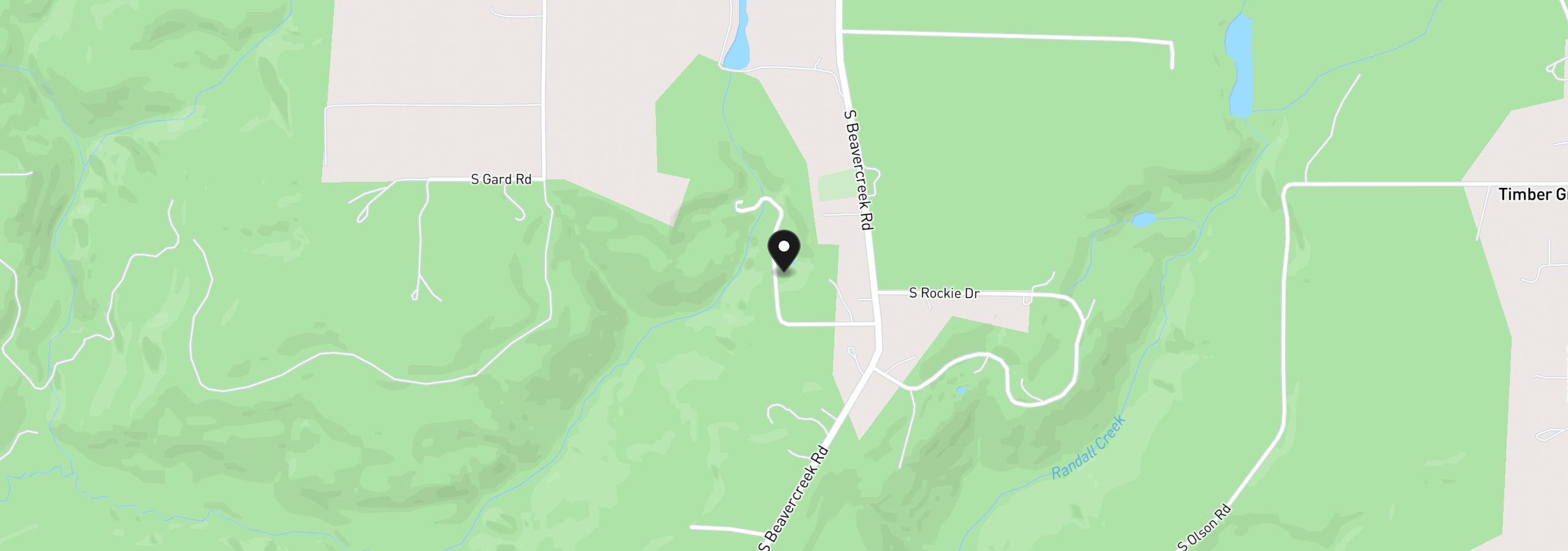Map showing the location of 28184 S Lost Canyon Rd, Mulino, OR 97042