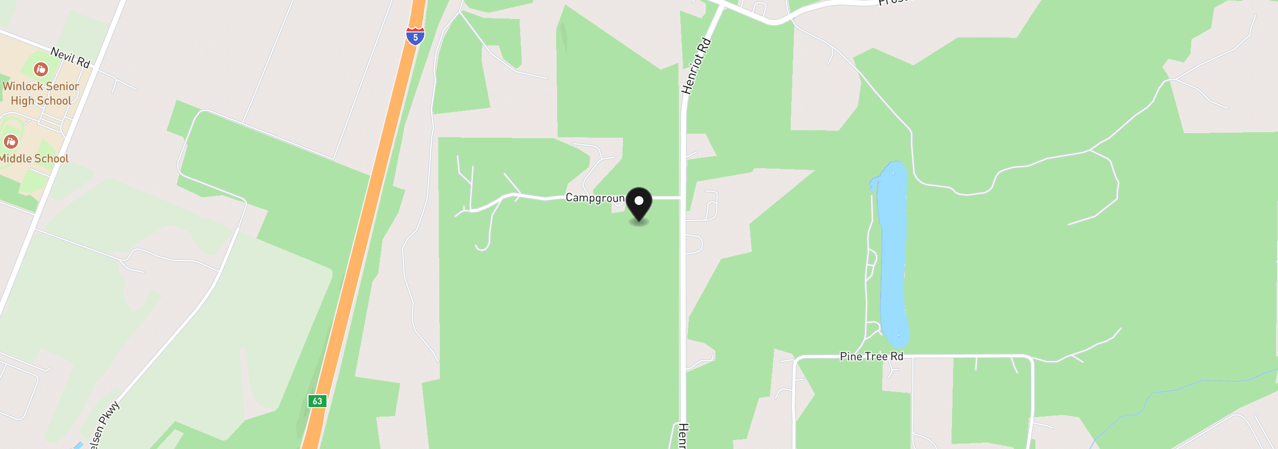 Map showing the location of 115 Campground Ln, Winlock, Wa 98596