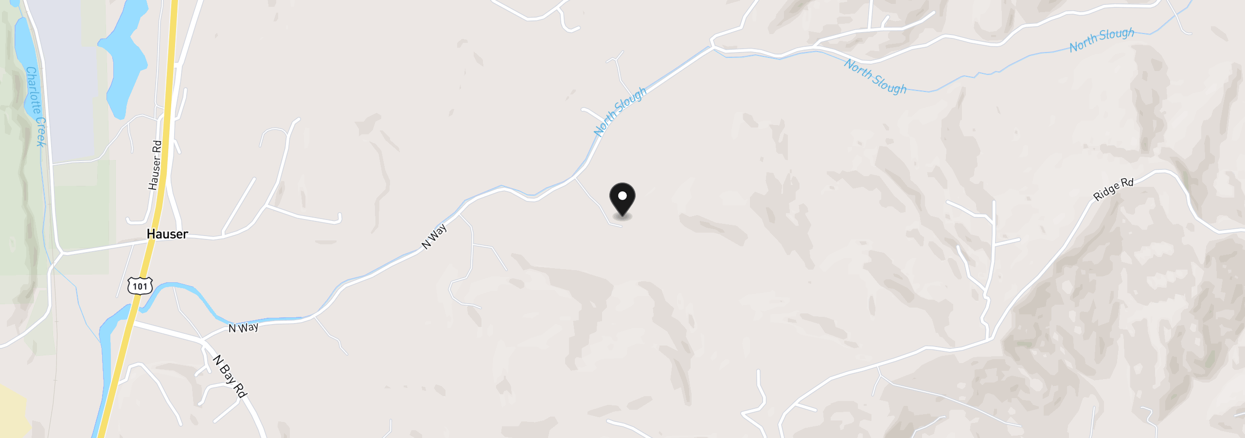 Map showing the location of 94010 North Way Ln, North Bend, OR 97459