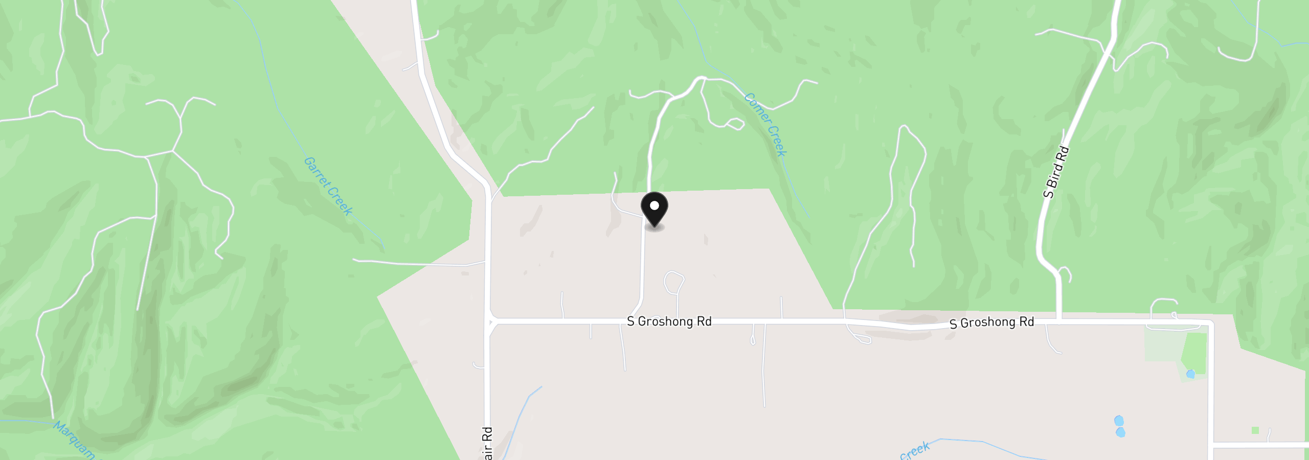 Map showing the location of 12313 S Groshong Rd, Molalla, OR 97038