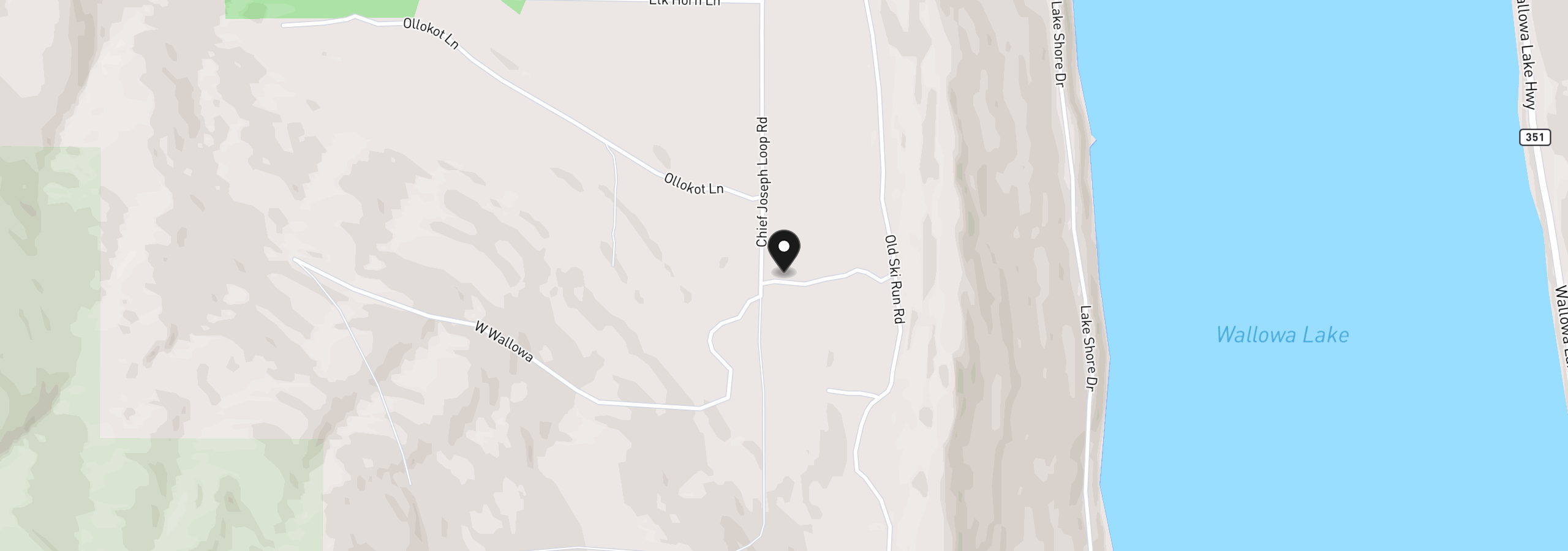 Map showing the location of 61216 Old Ski Run Rd, Joseph, OR 97846