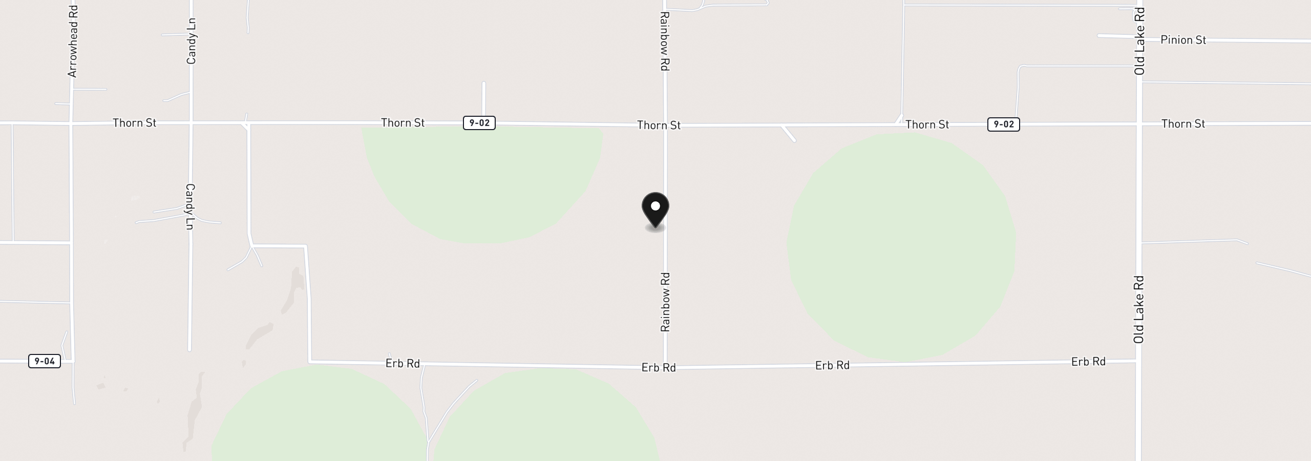 Map showing the location of South Rainbow Rd L-102, Christmas Valley, OR 97641
