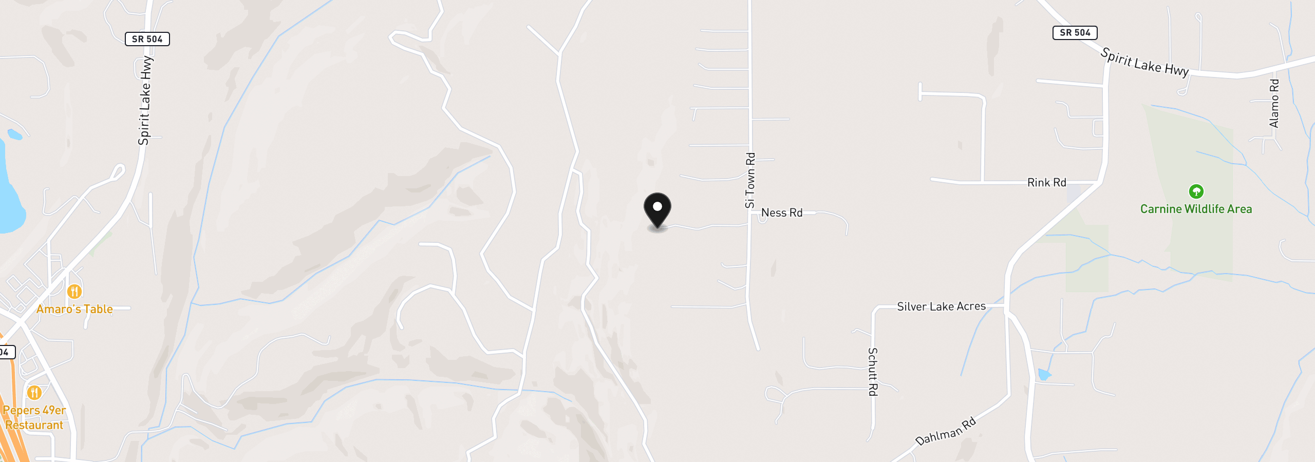 Map showing the location of 846 Si Town Rd, Castle Rock, Wa 98611