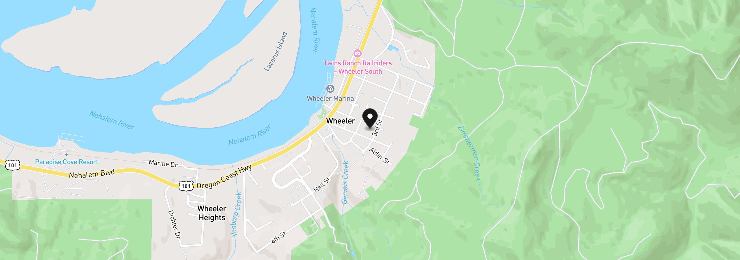 Map showing the location of Tl 5800 Rector St, Wheeler, OR 97147