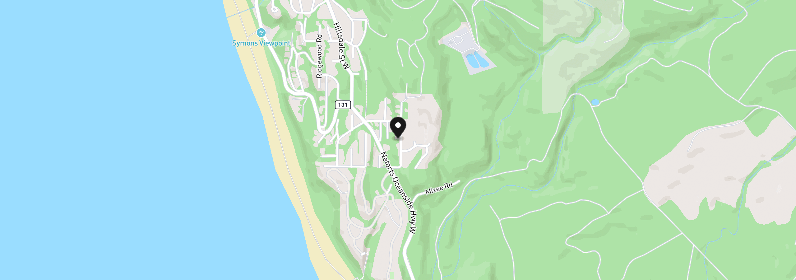 Map showing the location of Highland Dr Tl 600, Oceanside, OR 97134
