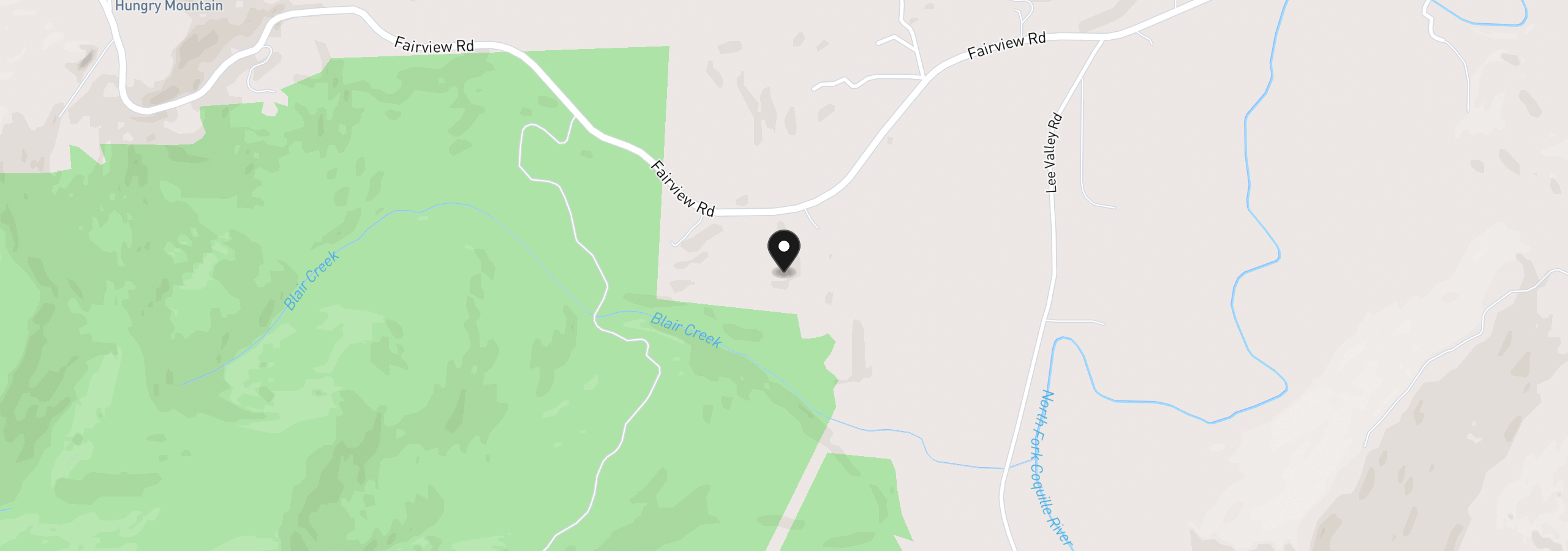 Map showing the location of 57247 Fairview Rd, Coquille, OR 97423