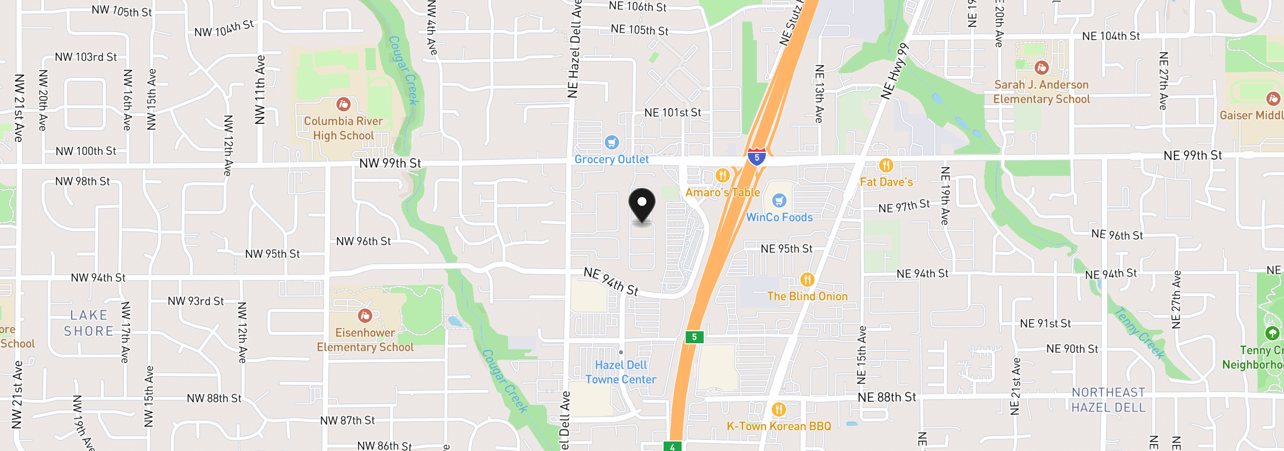 Map showing the location of 507 NE 99th St 95, Vancouver, Wa 98665
