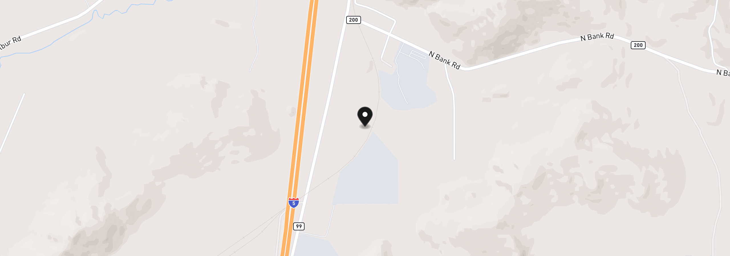 Map showing the location of 7849 Old Highway 99, Roseburg, OR 97470