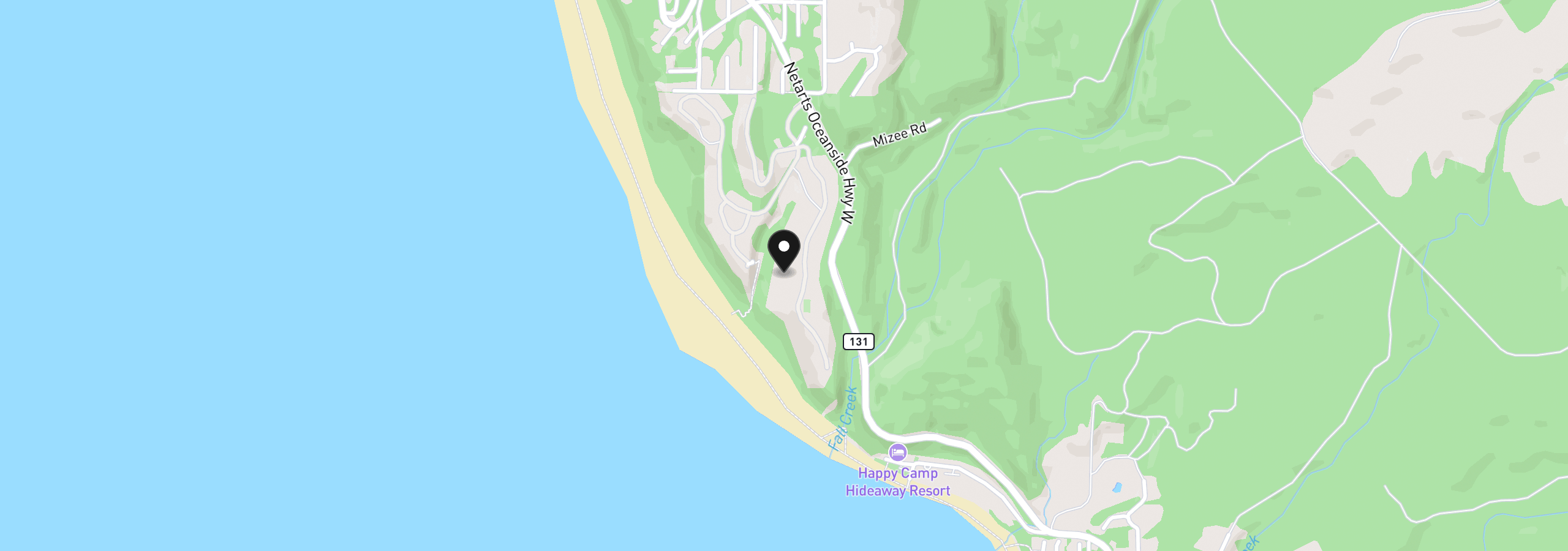 Map showing the location of 380 Fall Creek Dr, Oceanside, OR 97134
