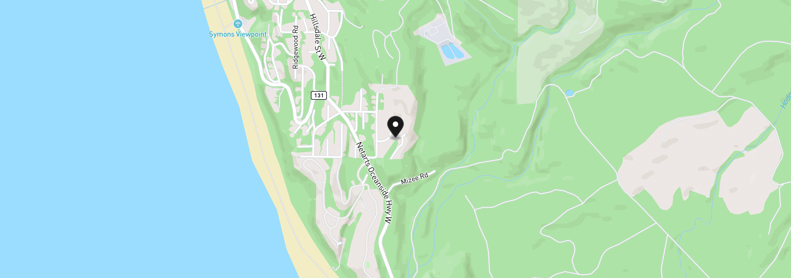 Map showing the location of Ava Pl - Lot 8 8, Oceanside, OR 97134