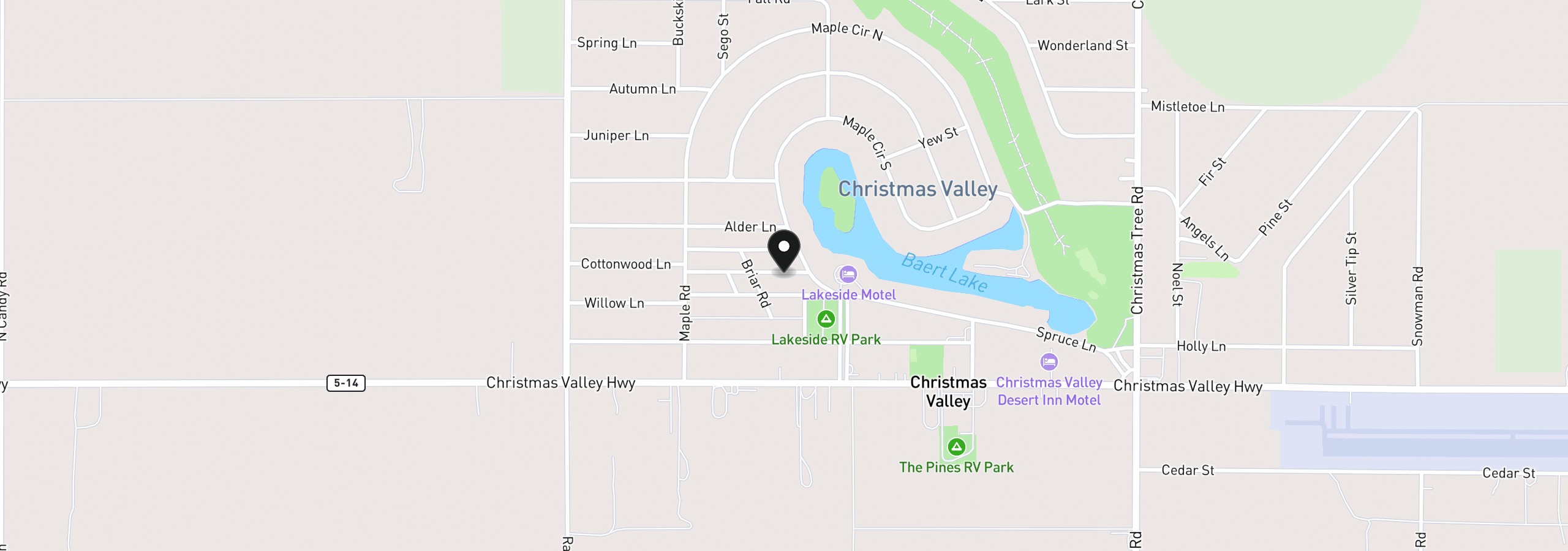 Map showing the location of Hemlock St Tl500, Christmas Valley, OR 97641