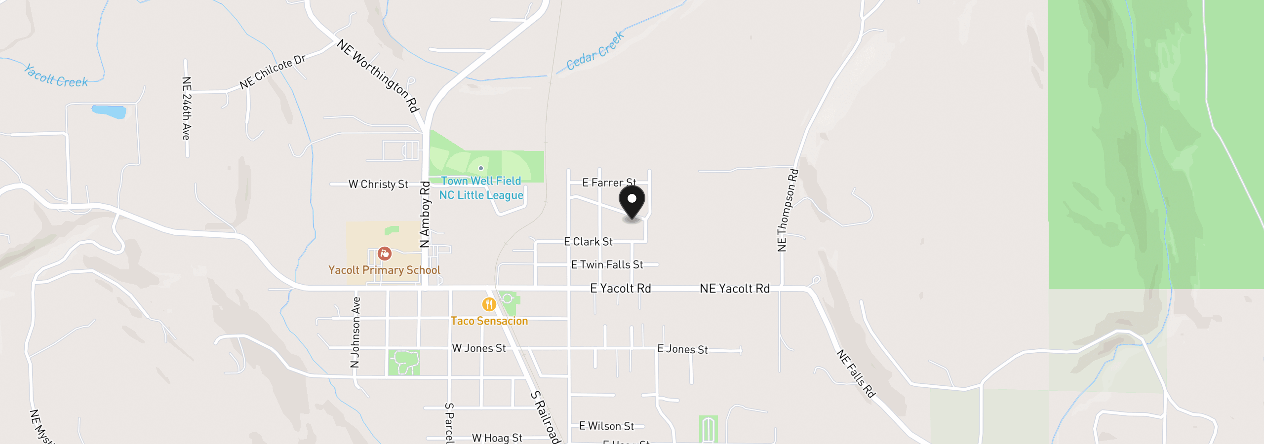 Map showing the location of 409 E Alexander St, Yacolt, Wa 98675
