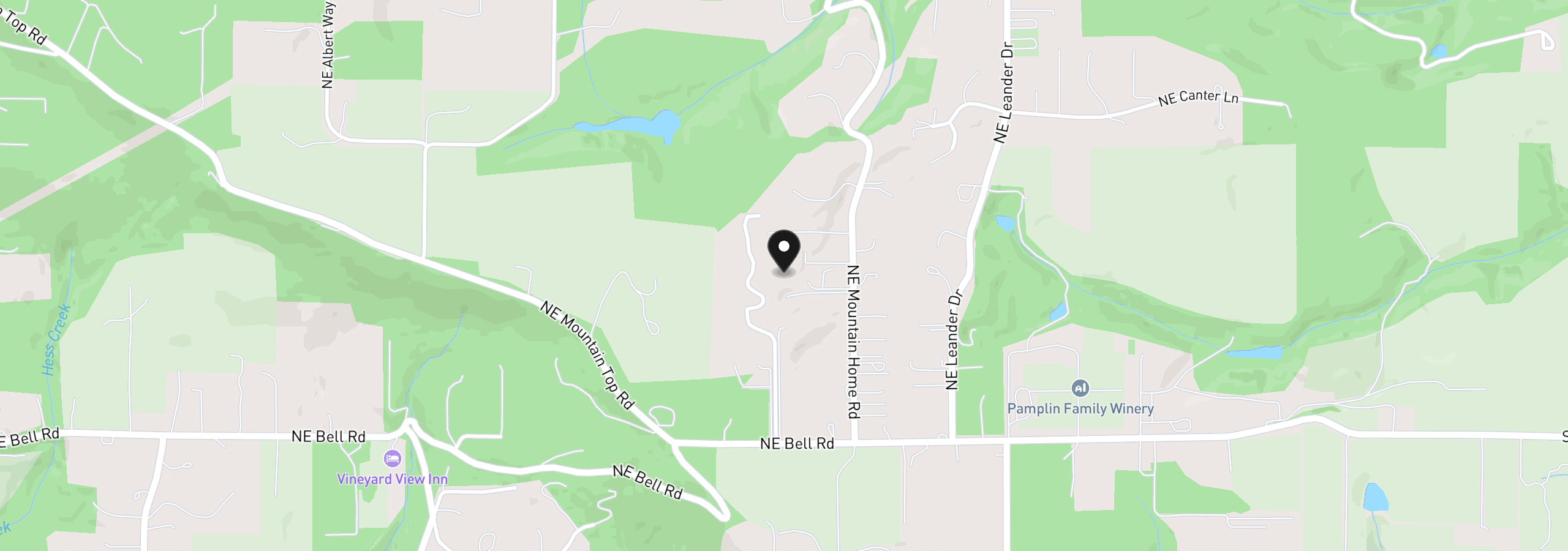 Map showing the location of 0 NE Mountain Home Rd, Sherwood, OR 97140