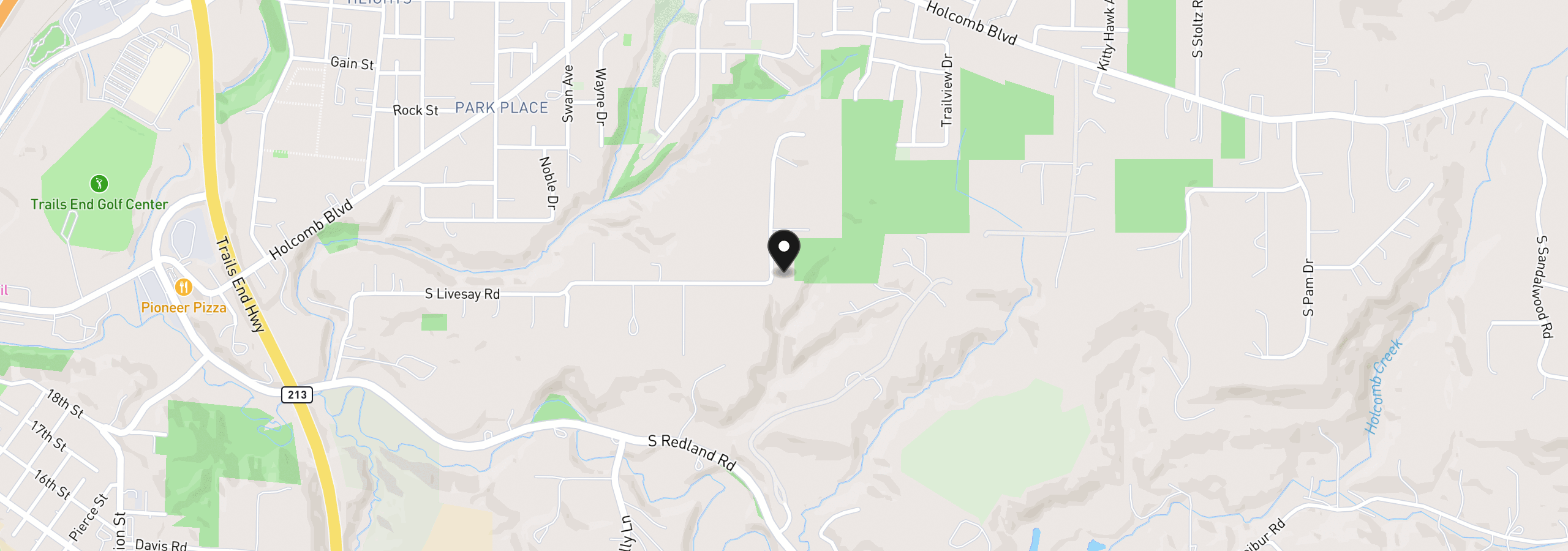 Map showing the location of 16755 S Livesay Rd, Oregon City, OR 97045