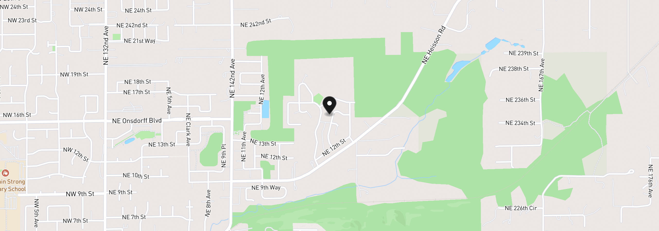 Map showing the location of 1506 NE 18th Ave, Battle Ground, Wa 98604