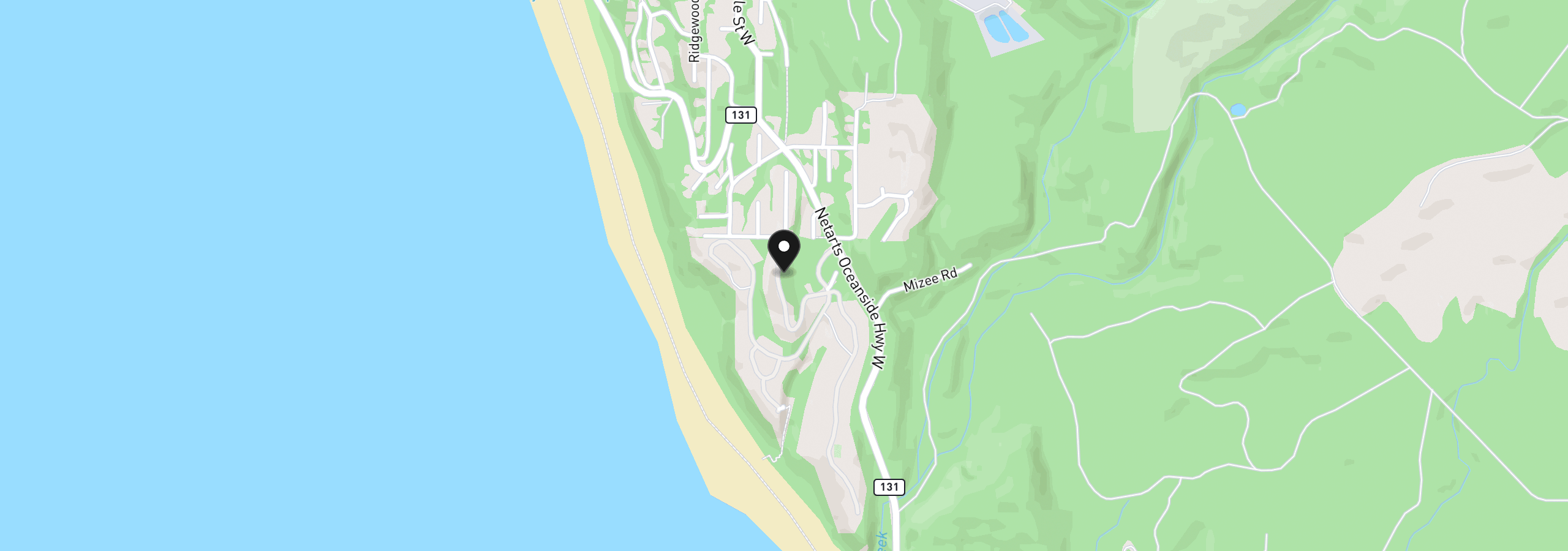 Map showing the location of Promontory Ln 169, Oceanside, OR 97134
