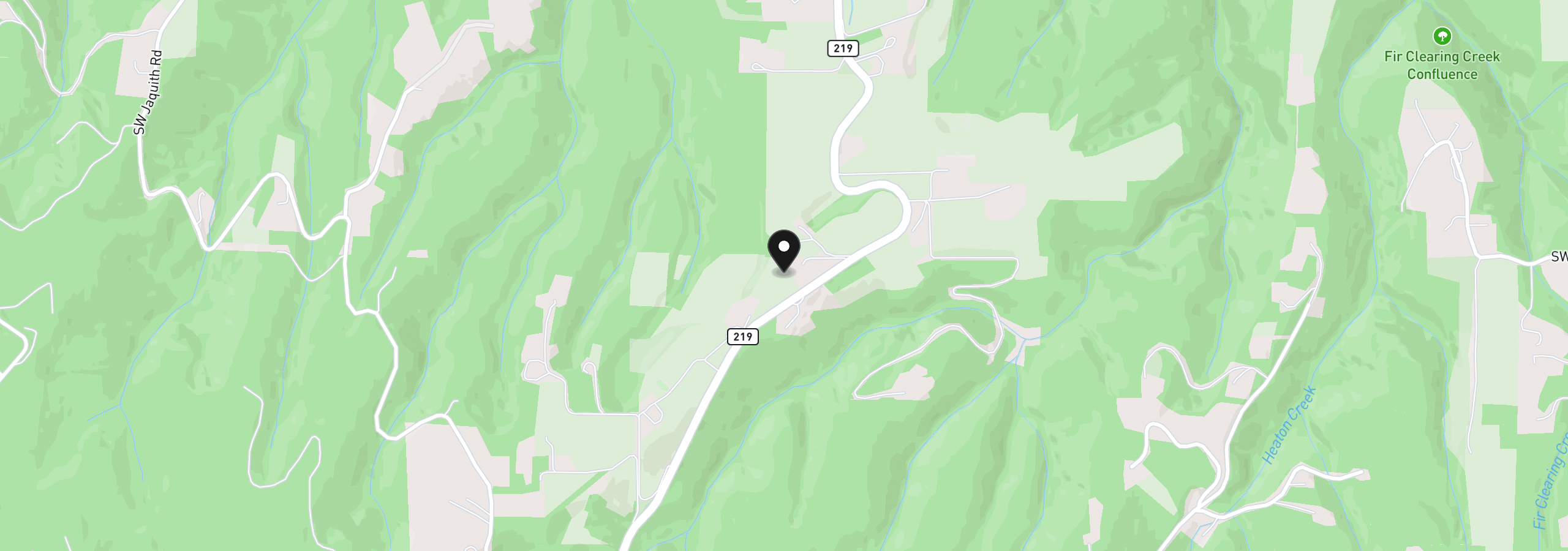 Map showing the location of 21995 SW Hillsboro Hwy, Newberg, OR 97132