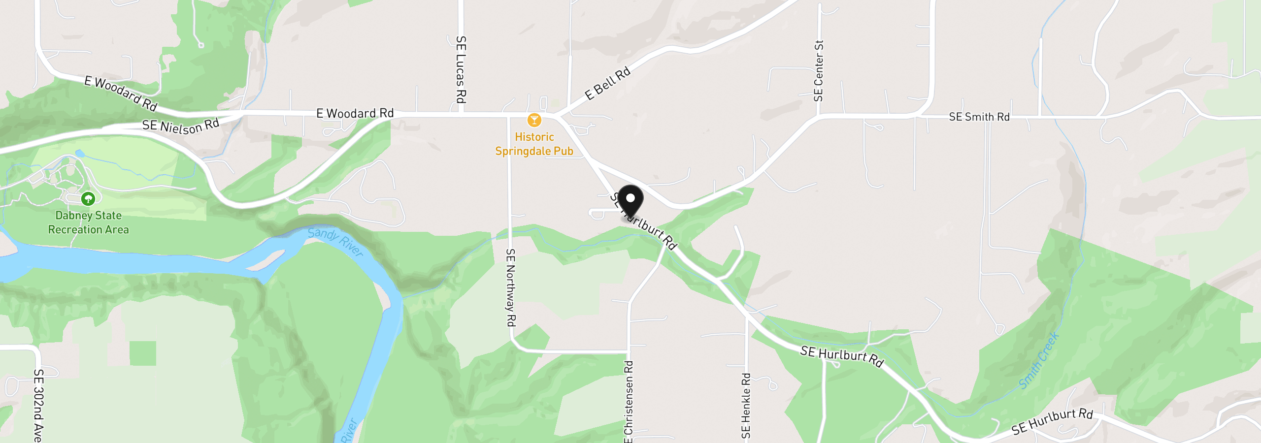 Map showing the location of 32720 SE Hurlburt Rd, Corbett, OR 97019
