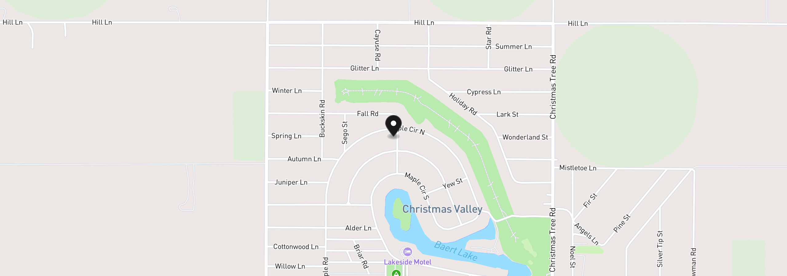 Map showing the location of 57580 Fall Rd, Christmas Valley, OR 97641