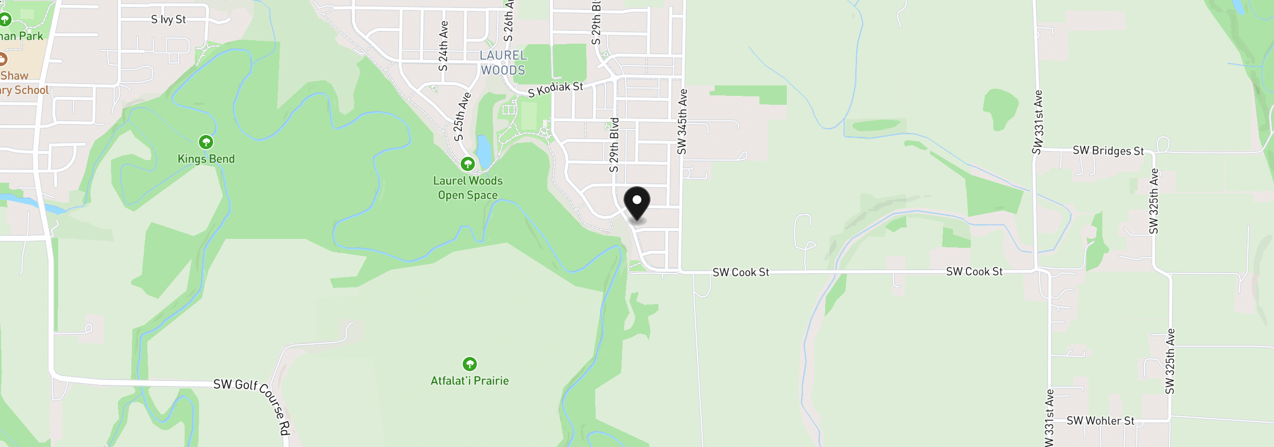 Map showing the location of 2950 S Rowan St 1, Cornelius, OR 97113