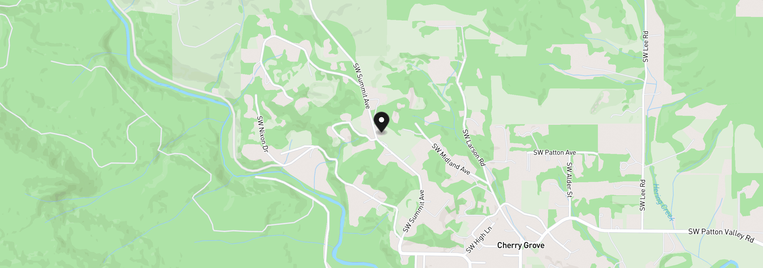 Map showing the location of 9326 SW Summit Ave, Gaston, OR 97119