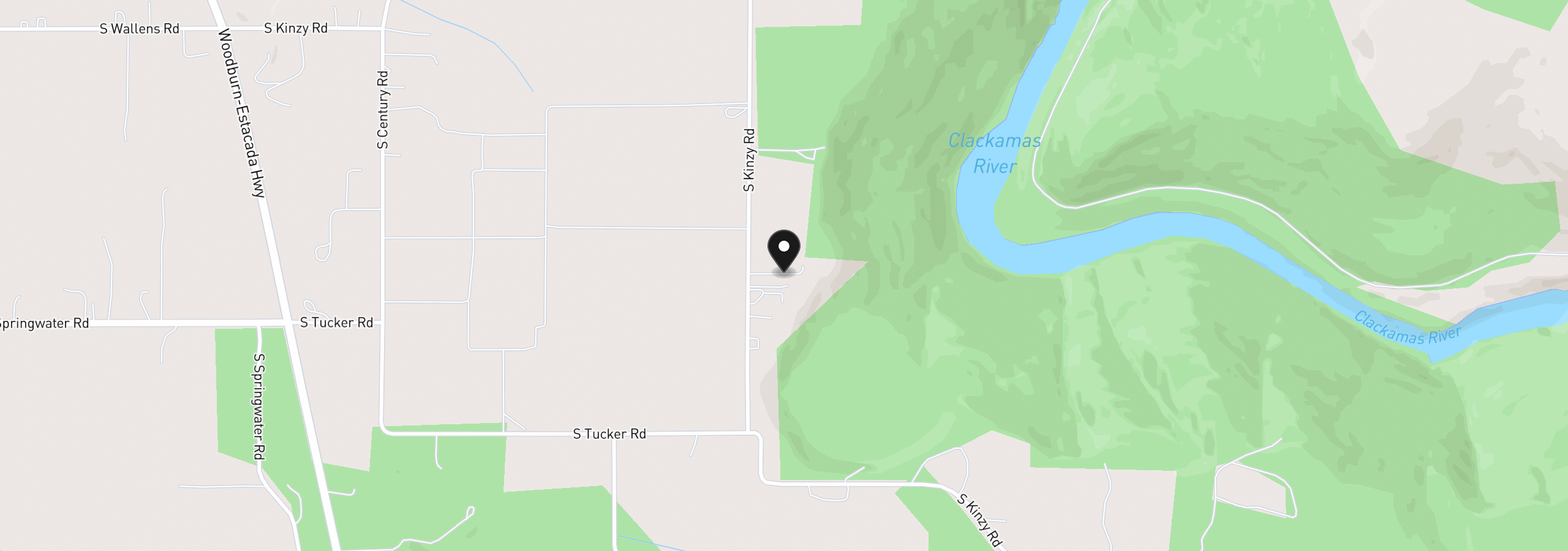 Map showing the location of 26993 S Kinzy Rd, Estacada, OR 97023