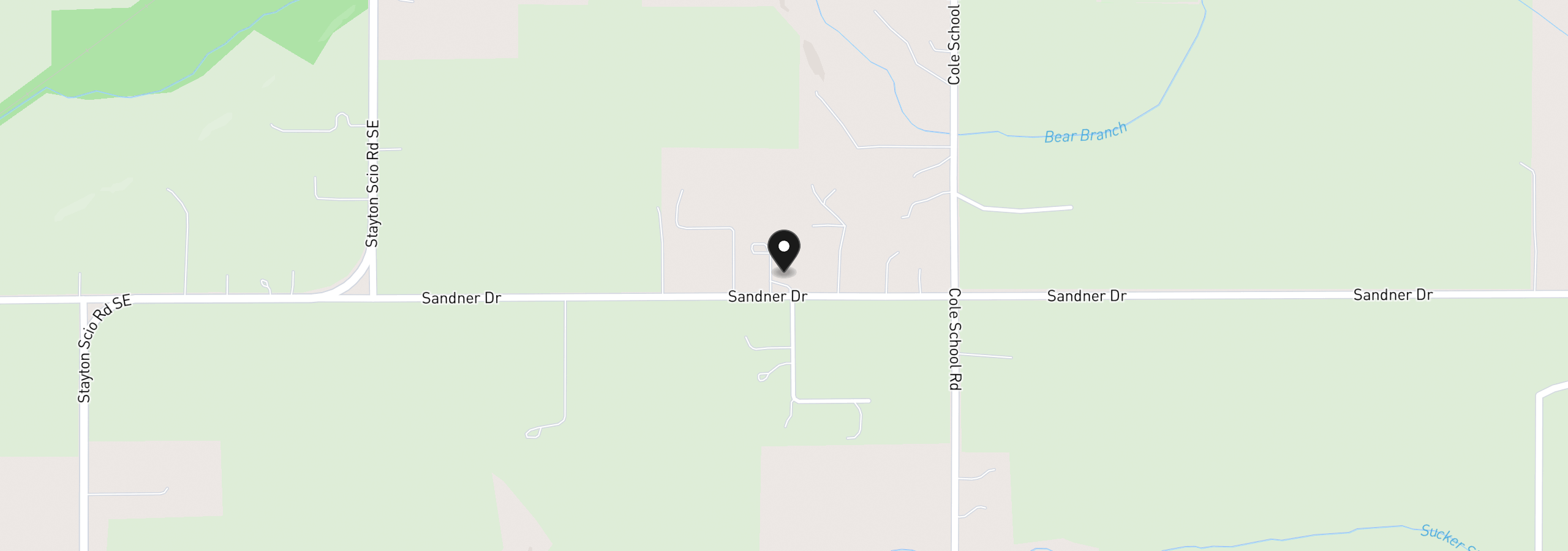 Map showing the location of 40021 Sandner Dr, Scio, OR 97374