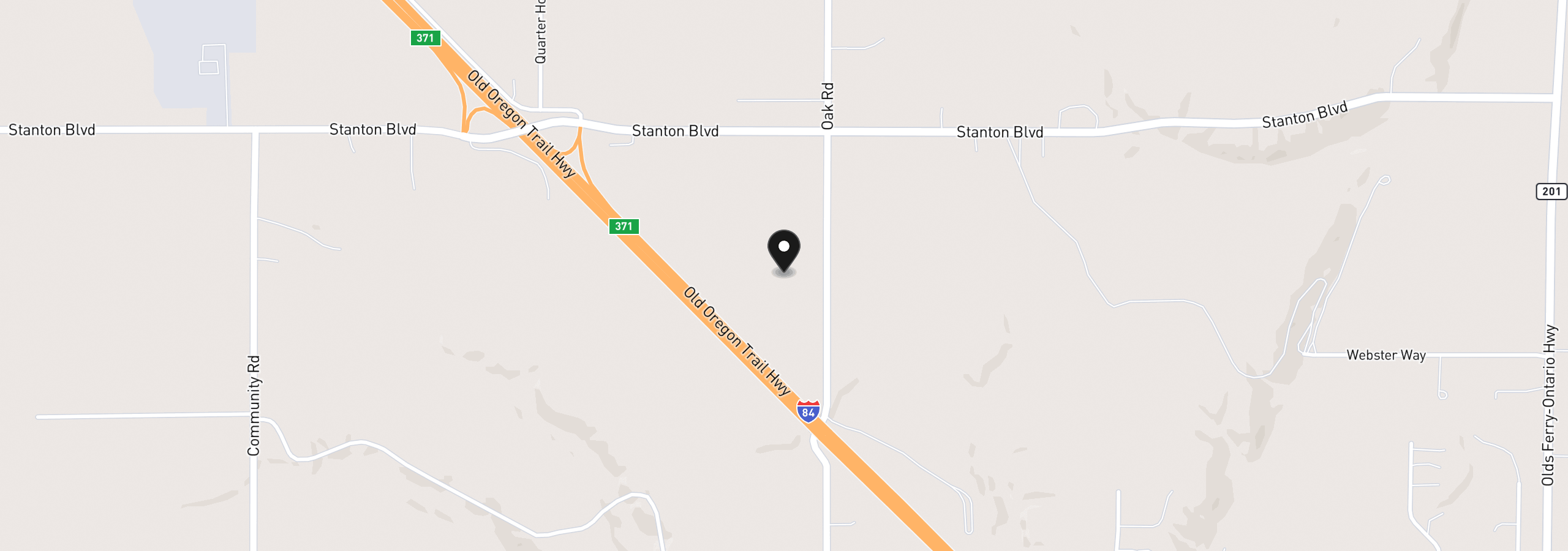 Map showing the location of 4465 Oak Rd, Ontario, OR 97914