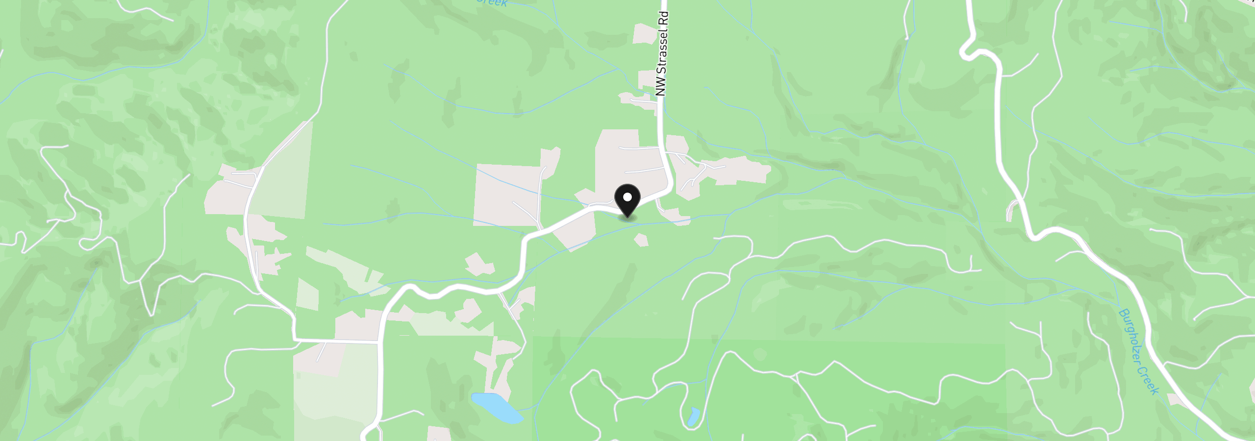 Map showing the location of 56570 NW Strassel Rd, Forest Grove, OR 97116