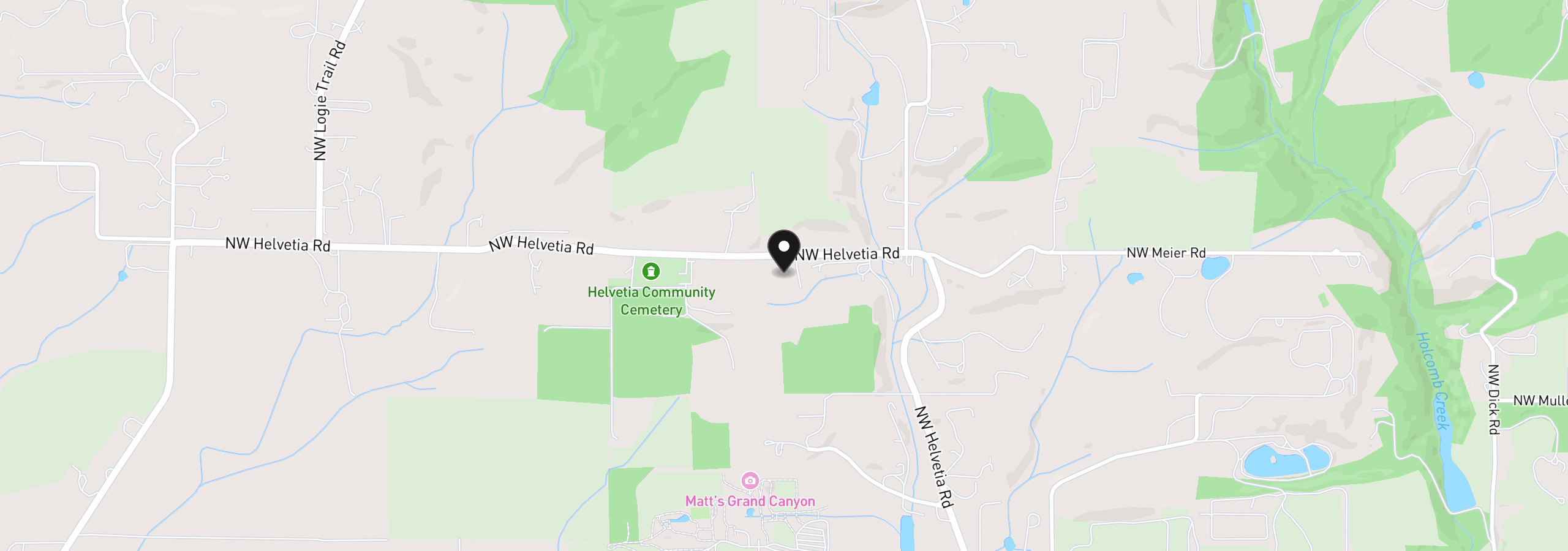 Map showing the location of 11113 NW Helvetia Rd, Hillsboro, OR 97124