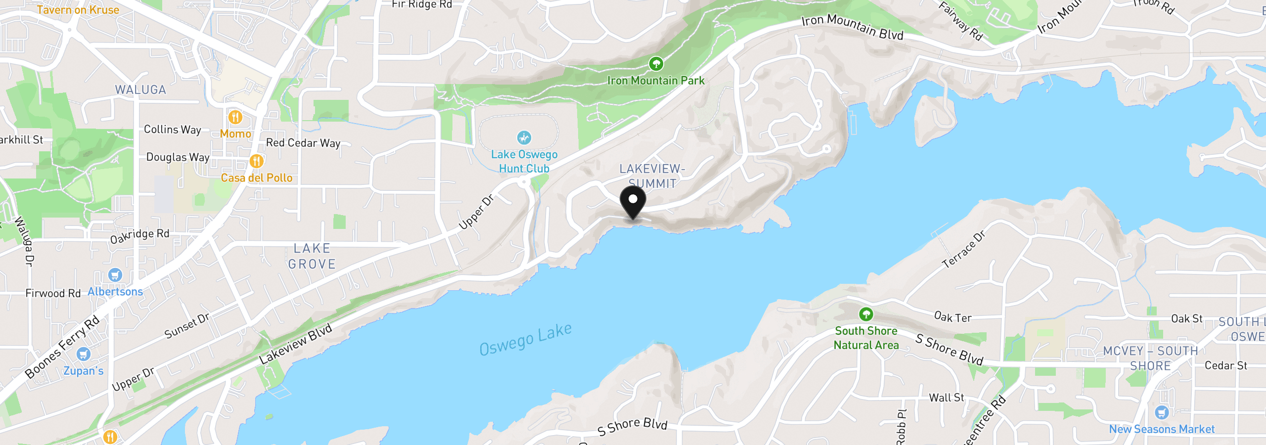 Map showing the location of 2240 Summit Ct, Lake Oswego, OR 97034