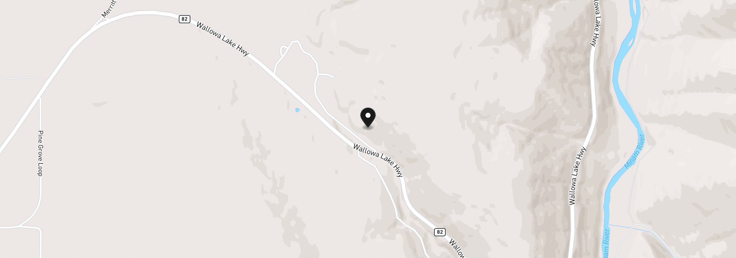 Map showing the location of Wallowa Lake Hwy, Elgin, OR 97827